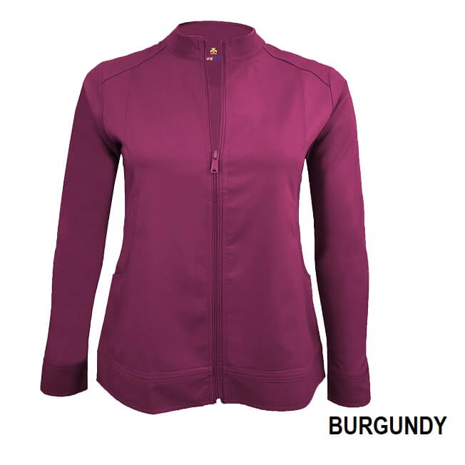Women’s Soft Stretch Front Zip Warm-up Scrub Jacket