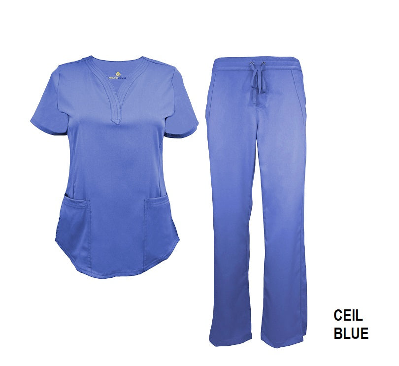Stretch V-neck 2 Pocket Scrub Sets