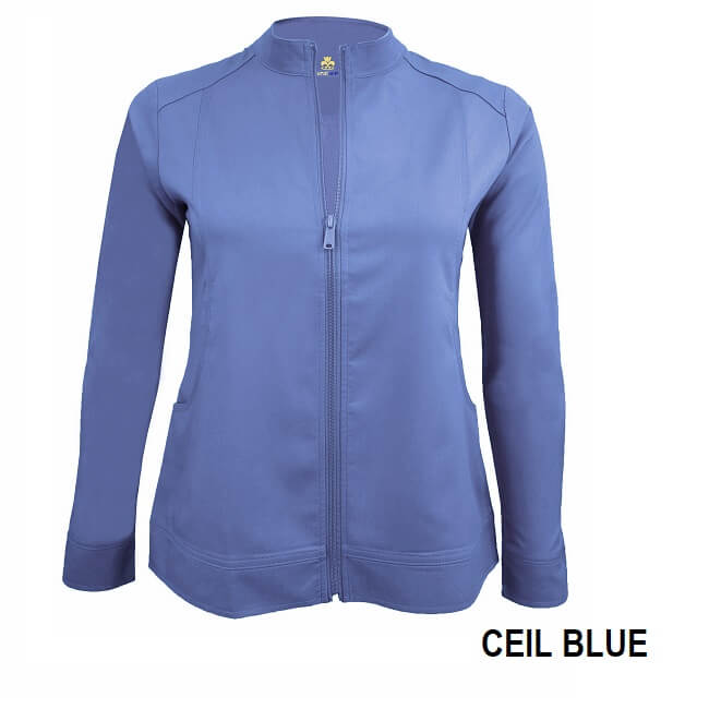 Women’s Soft Stretch Front Zip Warm-up Scrub Jacket