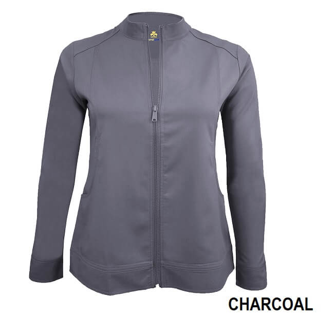 Women’s Soft Stretch Front Zip Warm-up Scrub Jacket