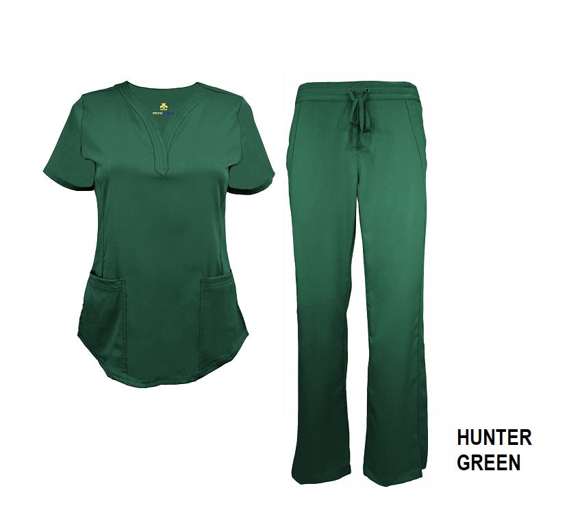 Stretch V-neck 2 Pocket Scrub Sets