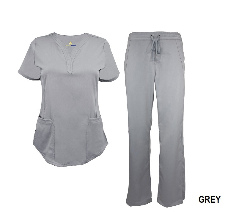 Stretch V-neck 2 Pocket Scrub Sets