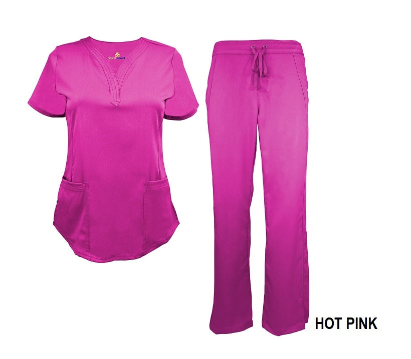 Stretch V-neck 2 Pocket Scrub Sets