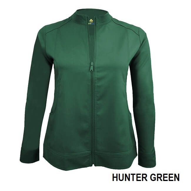 Women’s Soft Stretch Front Zip Warm-up Scrub Jacket
