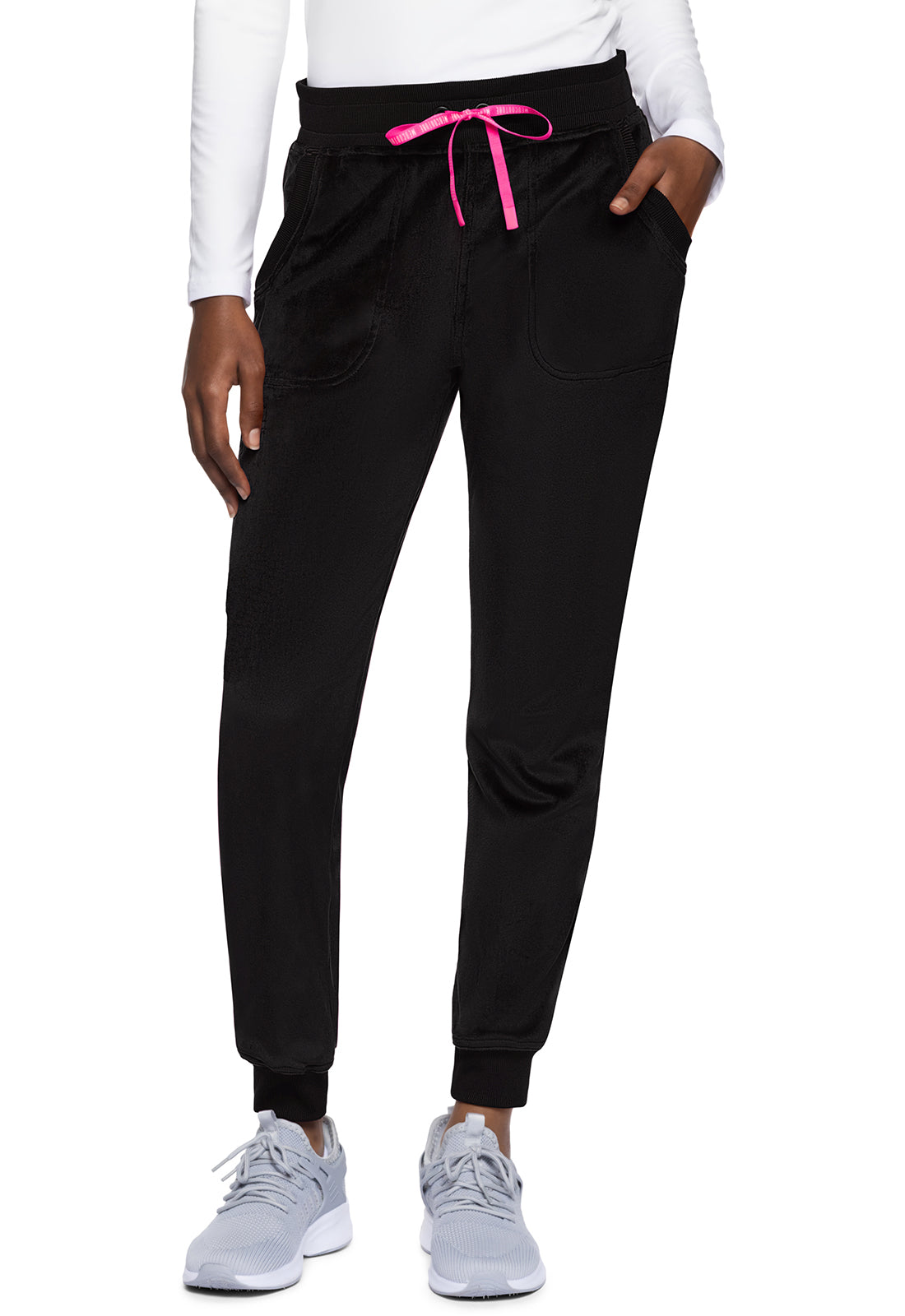 Velour Natural Rise Jogger in Wine