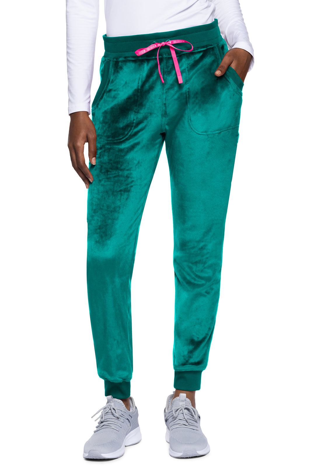Velour Natural Rise Jogger in Wine