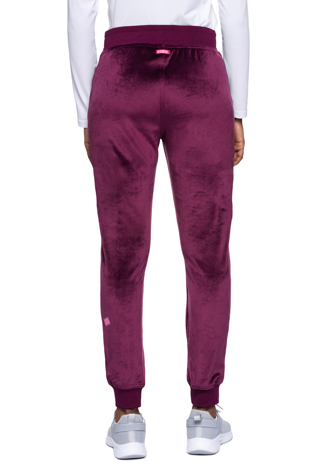 Velour Natural Rise Jogger in Wine