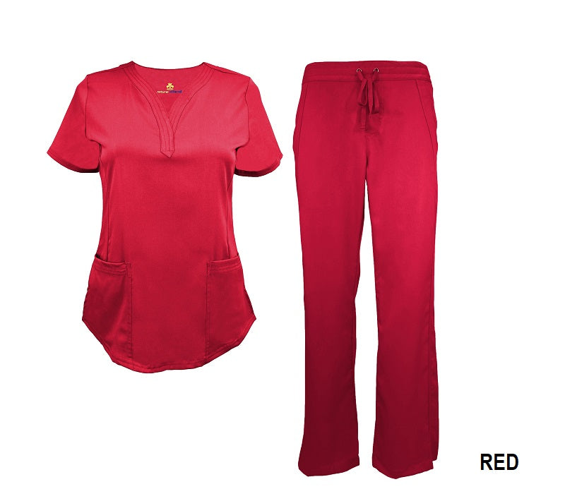 Stretch V-neck 2 Pocket Scrub Sets