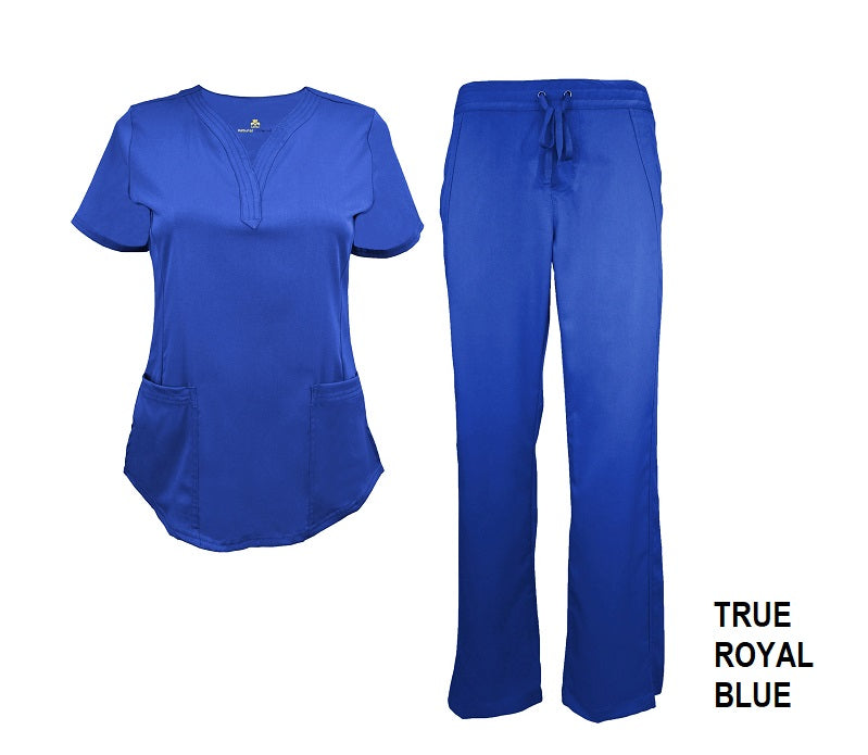 Stretch V-neck 2 Pocket Scrub Sets