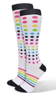 Cascade Dot Stripes Fashion Compression Sock