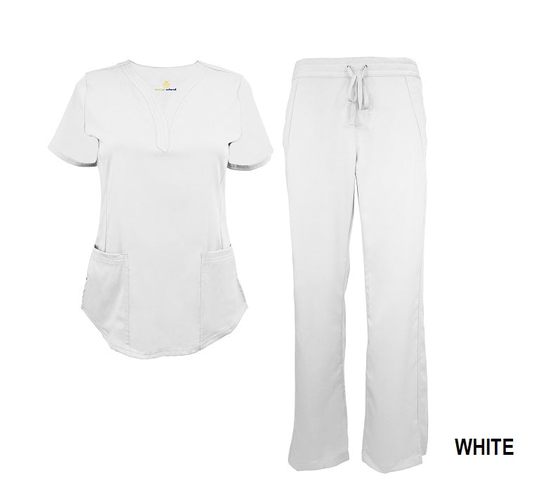 Stretch V-neck 2 Pocket Scrub Sets