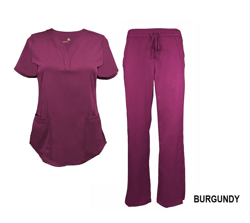 Stretch V-neck 2 Pocket Scrub Sets