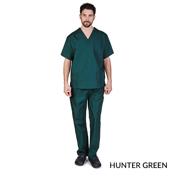 UNISEX CARGO SOLID V-NECK SCRUB SETS