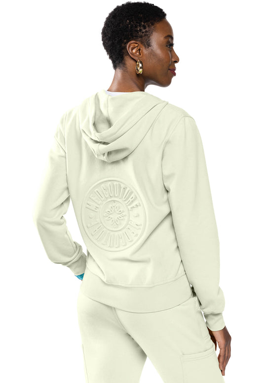 Fleece Zip Front Logo Hoodie/ MC316