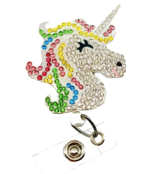 Rainbow Unicorn ID Badge Reel