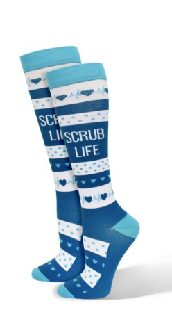 Premium Scrub Life Fashion XL Compression Sock